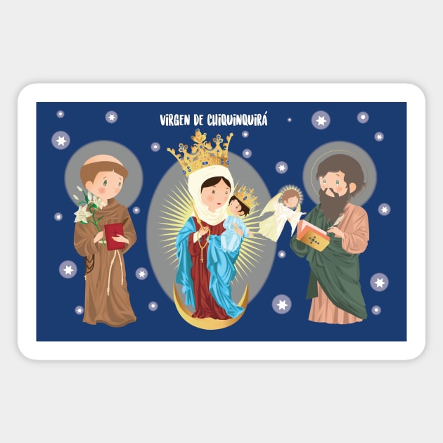 Virgen del Rosario de Chiquinquira (La Chinita) Sticker by AlMAO2O